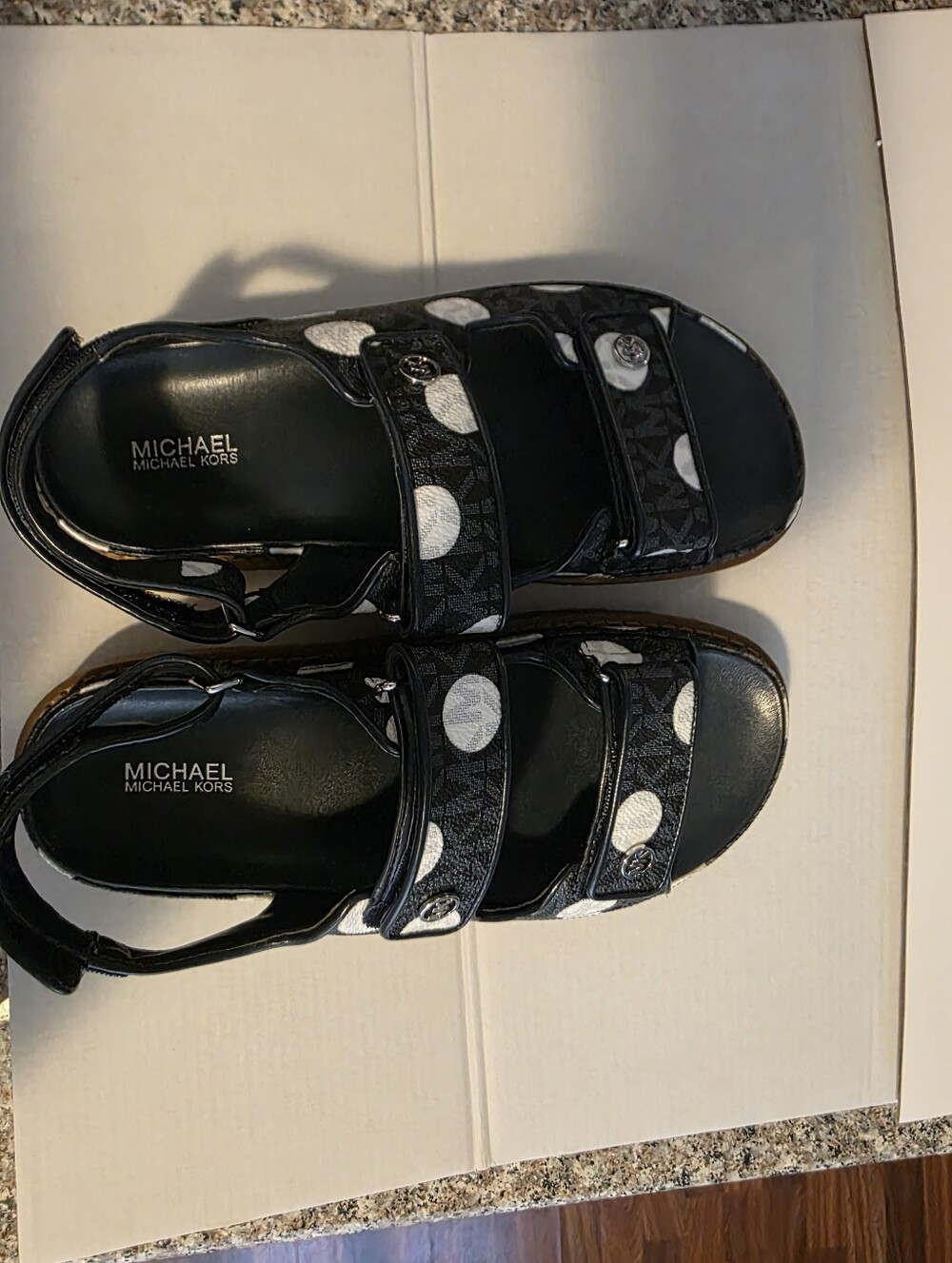 Michael Kors Polka Dot Signature Sandals